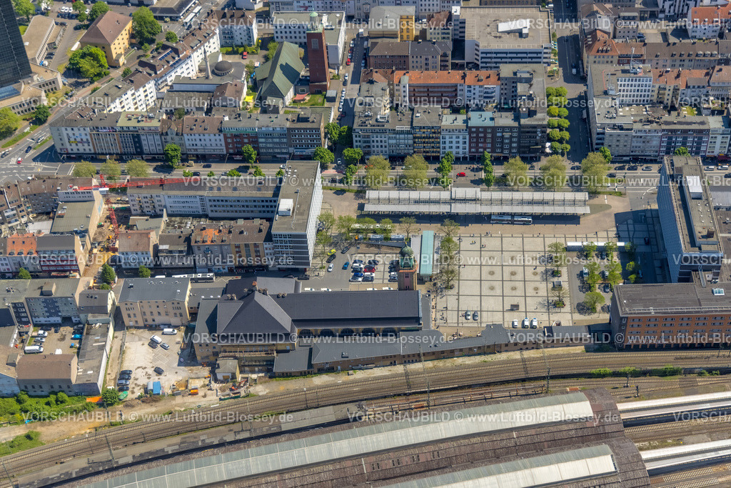 Hagen230502092 | Luftbild, Hagen Hauptbahnhof, Bahnhofsvorplatz, Mittelstadt, Hagen, Sauerland, Nordrhein-Westfalen, Deutschland