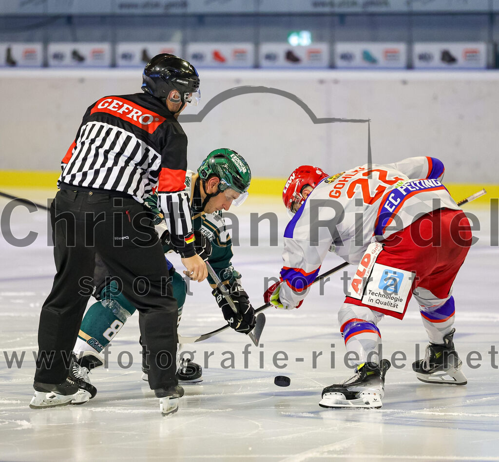 2025-09-14_078_TSV_Erding_gegen_EC_Peiting | Erding, Deutschland, 14.09.2025:Eishockey, Oberliga Süd 2025 / 2026, Testspiel, TSV Erding gegen EC Peiting, Endergebnis: 2:3Foto: Christian Riedel / fotografie-riedel.net