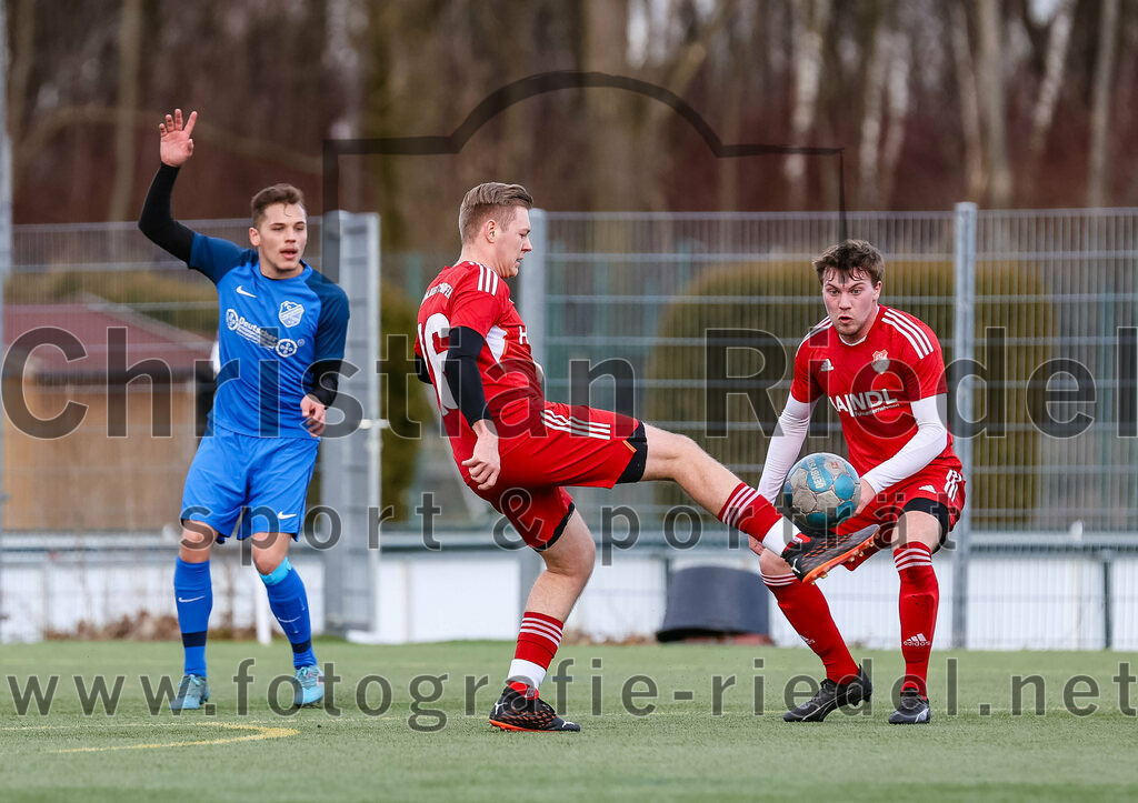 2024-02-24_083_FC_Langengeisling_gegen_FC_Walkertshofen | Erding, Deutschland, 24.02.2024:
Fußball, Bezirksliga Oberbayern Ost 2023 / 2024, Testspiel, FC Langengeisling gegen FC Walkertshofen, Endergebnis: 5:3

Lukas Steiger (FC Walkertshofen, #16), Andreas Fiedler (FC Walkertshofen, #7)

Foto: Christian Riedel / fotografie-riedel.net