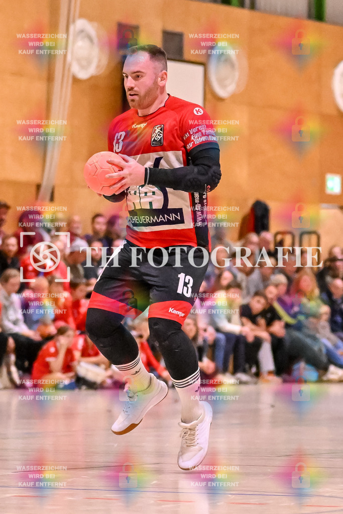 GER, SG Maulburg/Steinen - HSG Dreiland, Handball, Landesliga Suedbaden, 4. Spieltag, Saison 2024/2025, 12.10.2024 | Andre Leuchtmann (SG Maulburg/Steinen, #13)GER, SG Maulburg/Steinen - HSG Dreiland, Handball, Landesliga Suedbaden, 4. Spieltag, Saison 2024/2025, 12.10.2024Foto: TH Fotografie/Thomas Hess