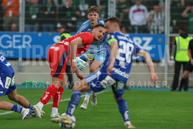 TSV Egger Glas Hartberg vs SK Rapid Wien – Championship Group    | Hartberg, Austria, 19.Apr.26 - SOCCER - ADMIRAL Bundesliga, TSV Egger Glas Hartberg vs SK Rapid Wien. The image shows Tom Ritzy Huelsmann (Hartberg). 