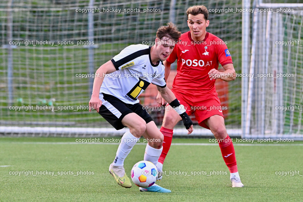 SV Spittal vs. SAK | #6 Tristan Brükk SV Spittal, #14 Luka Gajic SAK, SV Spittal vs. SAK, SV Spittal vs. SAK am 24.05.2024 in Spittal an der Drau (Goldeck Stadion), Austria, (Photo by Bernd Stefan)