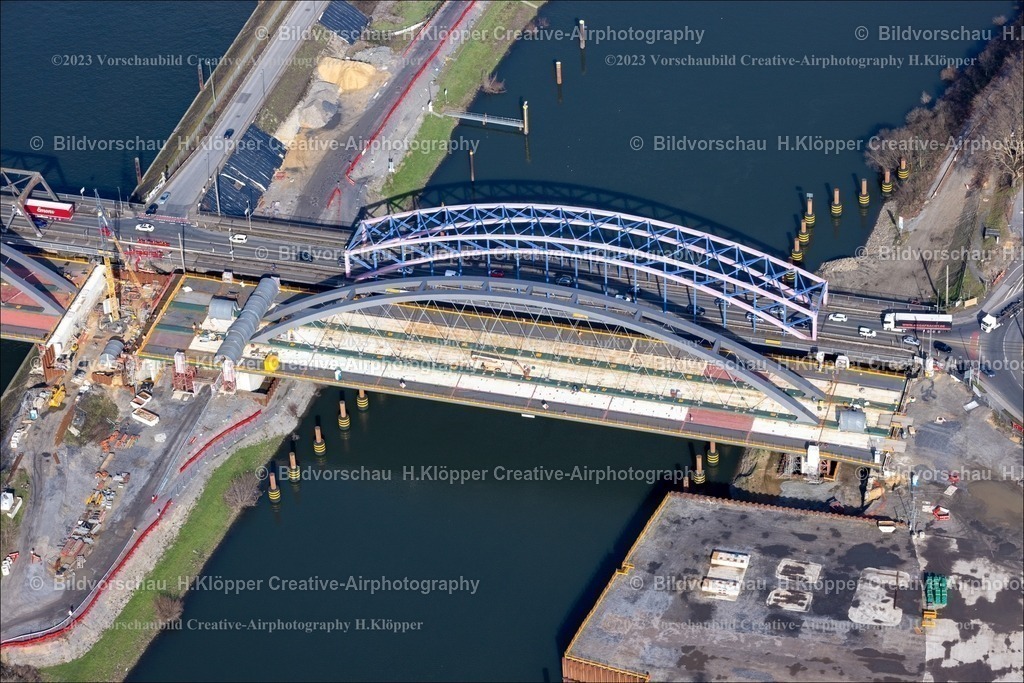 Luftbild Duisburg Karl-Lehr-Brücke-1824_prot | Luftbild ,Duisburg, Karl-Lehr-Brücke,Neubau 2023,Luftbildfotografie Hermann Klöpper - Realisiert mit Pictrs.com