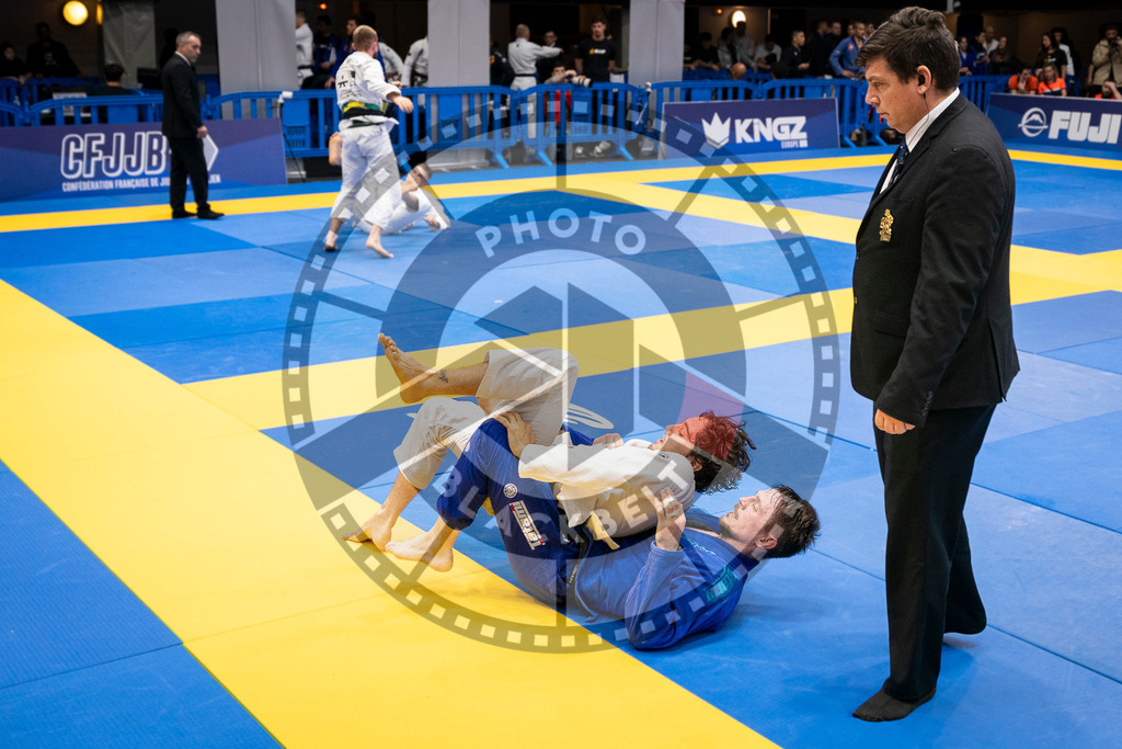 20240126PBB1326 | Fighters compete during the Brazilian Jiu-Jitsu European Championship of the IBJJF in Paris, France, on January 26, 2024.