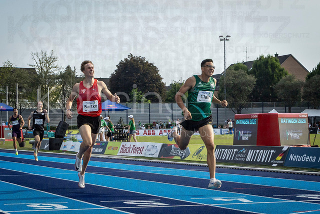 Multisport Event; Ratingen, 27.06.2026 | RATINGEN, GERMANY - JUNE 27, 2026 : Leon-Joel Clair (GER / Germany) and Moritz Bartko (GER / Germany) competing over 400m during the Multisport Event at Stadion Ratingen on June 27, 2026 in Ratingen, Germany.