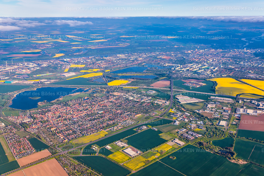 Magdeburger Nord Kannenstieg A_22 Barleben Adamsee Luftbild-4135 | Barleben mit Adams A2 und Magdeburg Kannenstieg - Realisiert mit Pictrs.com