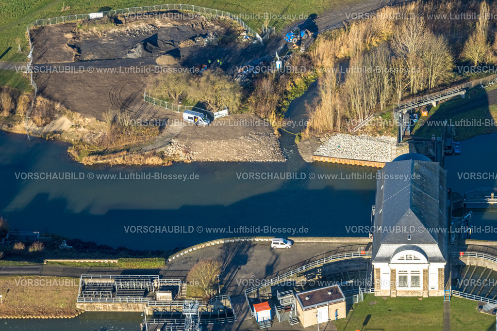Hamm251202218 | Luftbild, Schleuse Hamm am Datteln-Hamm-Kanal, Baustelle, Mitte, Hamm, Ruhrgebiet, Nordrhein-Westfalen, Deutschland