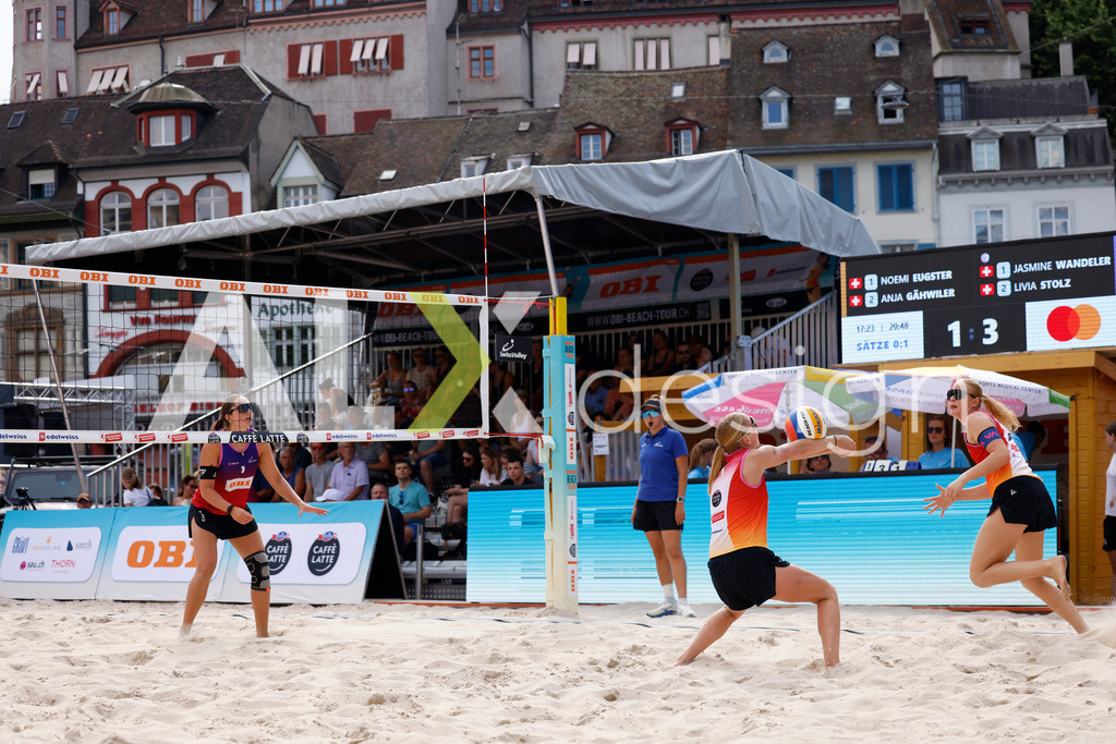 Obi BeachTour 2026 - Basel | BASEL, SWITZERLAND - JULY 18: NOEMI EUGSTER (SUI) during the Obi BeachTour 2026 match between EUGSTER / GÄHWILER (SUI) and WANDELER / STOLZ (SUI) at Barfüsserplatz on July 18, 2026 in Basel, Switzerland. - Realisiert mit Pictrs.com