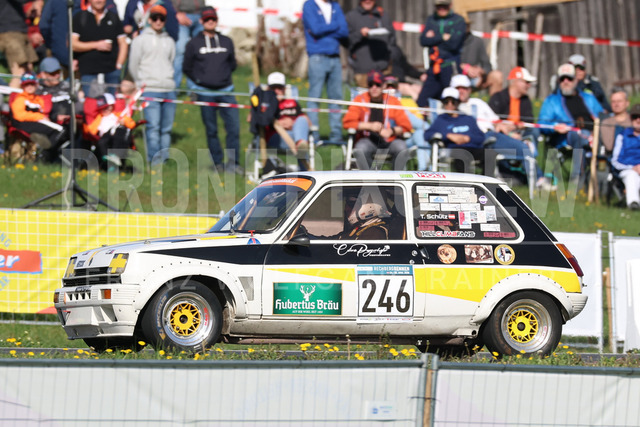 FIA Historic Hill Climb Championship – Rechberg 2026    | Historic race car in action during the FIA Historic Hill Climb Championship at Rechberg, held from 24 to 26 April 2026 near Tulwitz, Styria, Austria. The image shows Thomas SCHÜTZ (AUT) Renault 5 Alpine.     