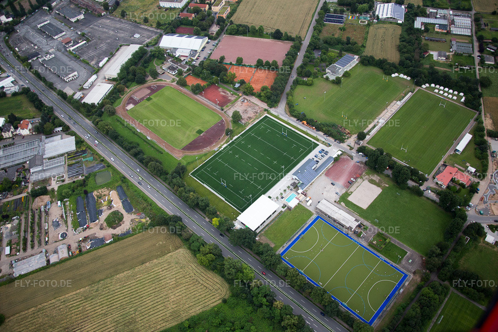 Luftbild: Hockeyclub im Ortsteil Am Kirchheimer Weg in Heidelberg im Bundesland Baden-Württemberg in Deutschland. Foto: IMG_090826.jpg vom 04.07.2016 durch Werner Riehm/FLY-FOTO.de