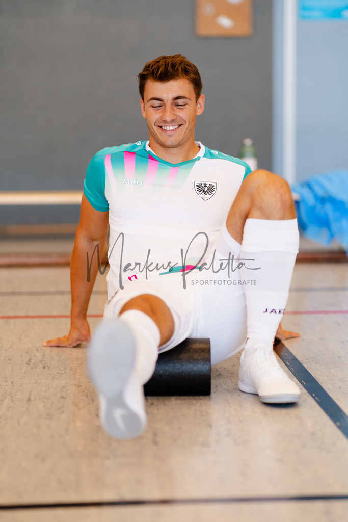 Futsal-Bundesliga, Saison 2025/2026, 2. Spieltag: SC Preußen Münster - FC Liria Futsal Berlin | Futsal-Bundesliga, Saison 2025/2026, 2. Spieltag, SC Preußen Münster empfängt FC Liria Berlin in der Universitäts-Sporthalle in Münster. Foto: sportfotografie.ms | Markus Paletta - Realisiert mit Pictrs.com