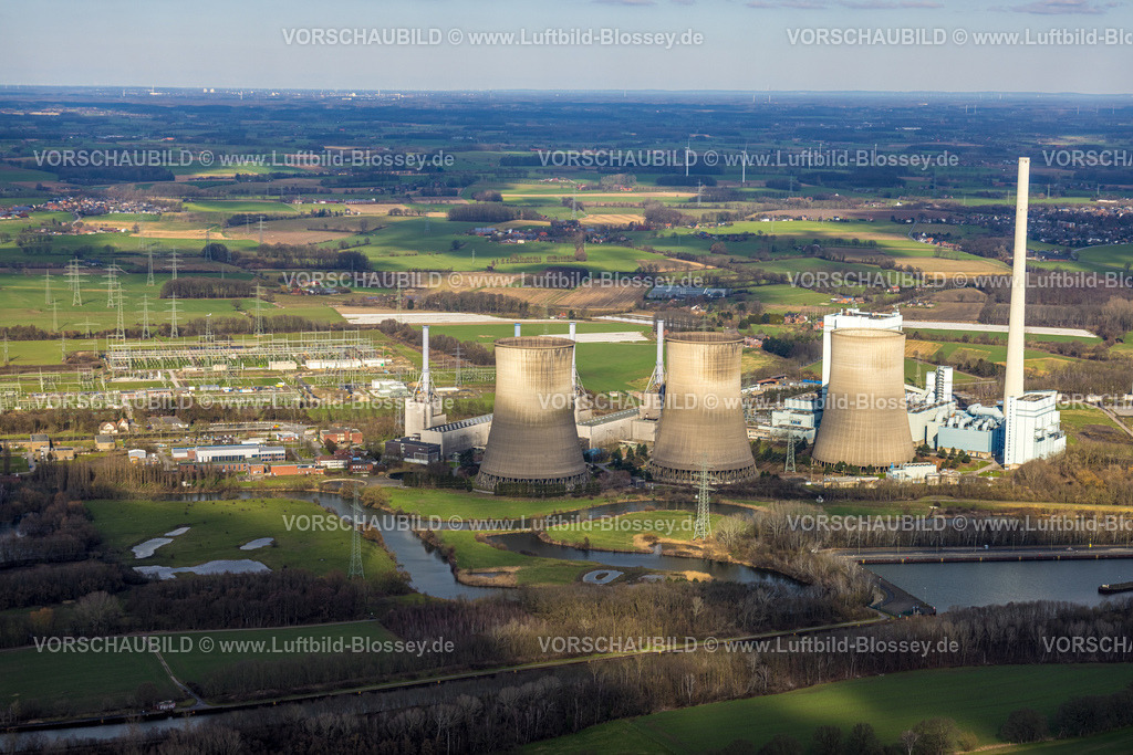 Hamm230214832 | Luftbild, RWE Generation SE Kraftwerk Gersteinwerk, Stockum, Werne, Ruhrgebiet, Nordrhein-Westfalen, Deutschland