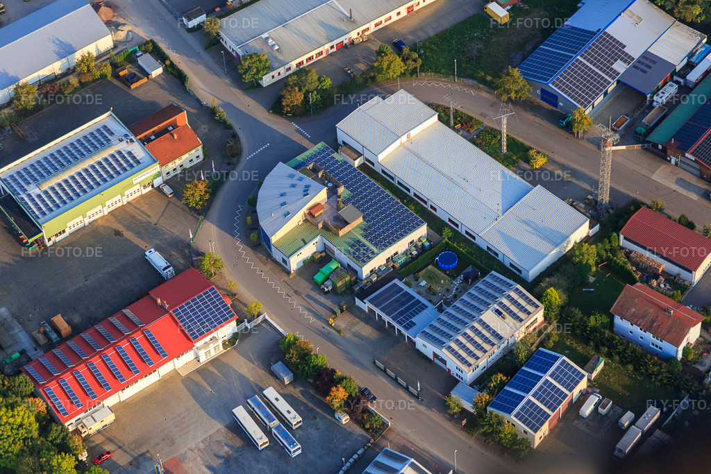 Luftbild: Industriegebiet Am Gäxwald mit Terberg HS GmbH und Fliehmann und Partner mbB in Herxheim bei Landau im Bundesland Rheinland-Pfalz in Deutschland. Foto: IMG_073947.jpg vom 03.10.2014 durch Werner Riehm/FLY-FOTO.deFliehmann und Partner » Steuerberater aus 76751 Jockgrim » Pfalz