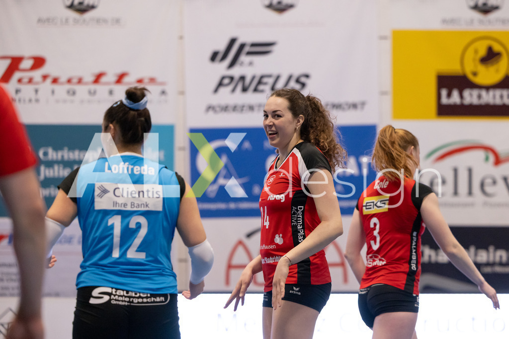 Volleyball I Frauen I Saison 2025-2026 I Volleyball NLA | Women I 1/4 Finals I  BIWI VFM - VC Kanti Schaffhausen I 01.03.2026 | 14 Josipa Marković (HR) (VC Kanti Schaffhausen) – Aussen - Realisiert mit Pictrs.com