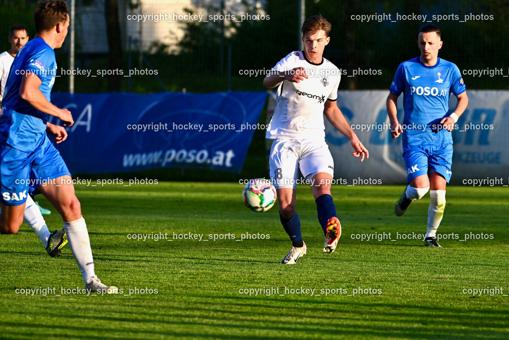 SAK vs. ATUS Velden 19.4.2024 | #18 Nicolas Manuel Modritz ATUS Velden, #11 Enes Brdjanovic SAK, SAK vs. ATUS Velden 19.4.2024, SAK vs. ATUS Velden am 19.04.2024 in Klagenfurt (Sportpark Welzenegg), Austria, (Photo by Bernd Stefan)
