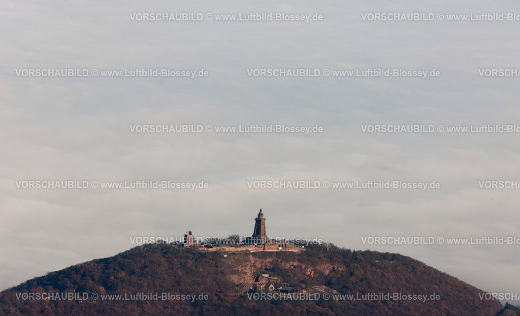 KyffhaeuserGebirge11111502 | Kyffhaeuser Denkmal, Kaiser-Wilhelm-Denkmal,  Bendeleben,Wolkendecke, Inversionswetterlage, Thueringen, , Thueringen, Germany, Europa