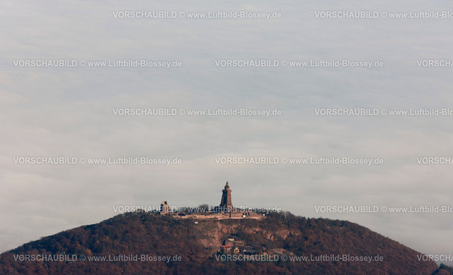 KyffhaeuserGebirge11111502 | Kyffhaeuser Denkmal, Kaiser-Wilhelm-Denkmal,  Bendeleben,Wolkendecke, Inversionswetterlage, Thueringen, , Thueringen, Germany, Europa
