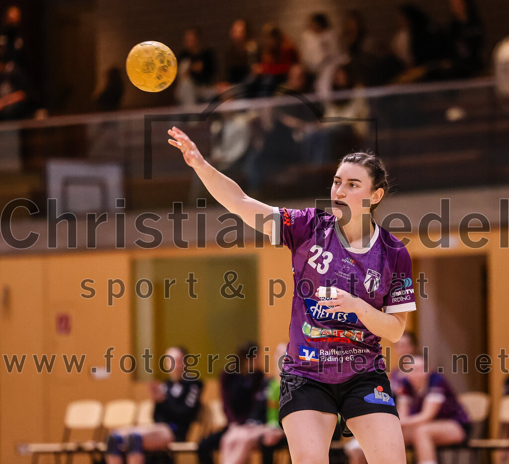 2024-11-24_079_SpVgg_Altenerding_gegen_HC_Donau-Paar_II | Erding, Deutschland, 24.11.2024:Handball, Bezirksoberliga Frauen Altbayern 2024 / 2024, 6. Spieltag, SpVgg Altenerding gegen HC Donau/Paar II, Endergebnis: 24:24Katharina Künstner (SpVgg Altenerding, #23)Foto: Christian Riedel / fotografie-riedel.net