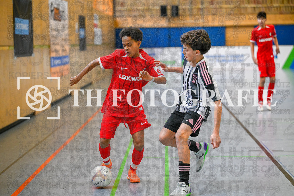 GER, Juventus Turin - SC Freiburg, Fussball, U14 Hallenturnier, PS-Immo-Cup 2026, 18.01.2026 | Juventus, Freiburg