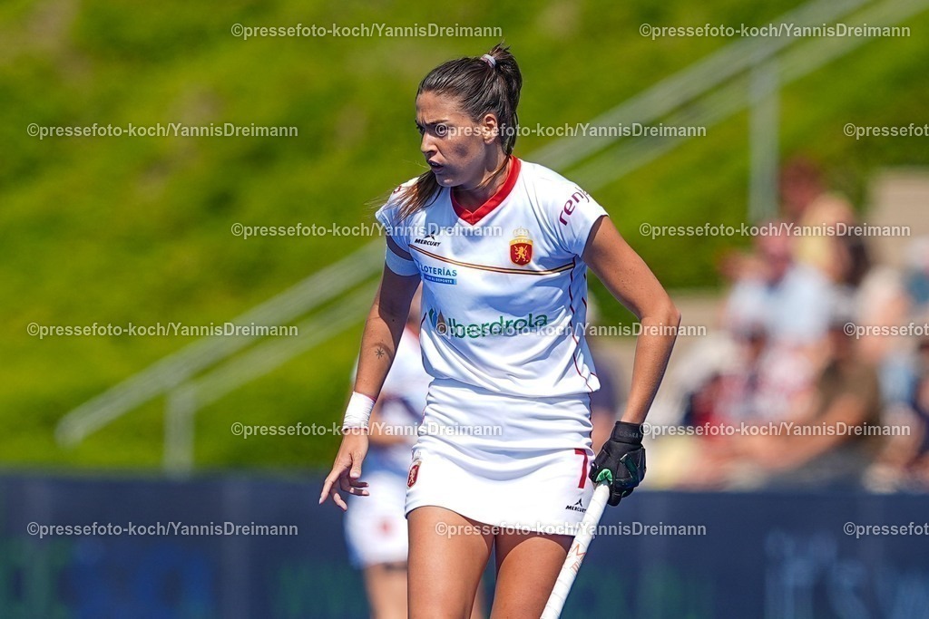 xydrx10082502031 | 10.08.2025, xydrx, Frauen EuroHockey Championship 2025, Gruppenphase, Gruppe B, Belgien - Spanien, Sparkassenpark Mönchengladbach: Florencia Amundson (ESP #7)