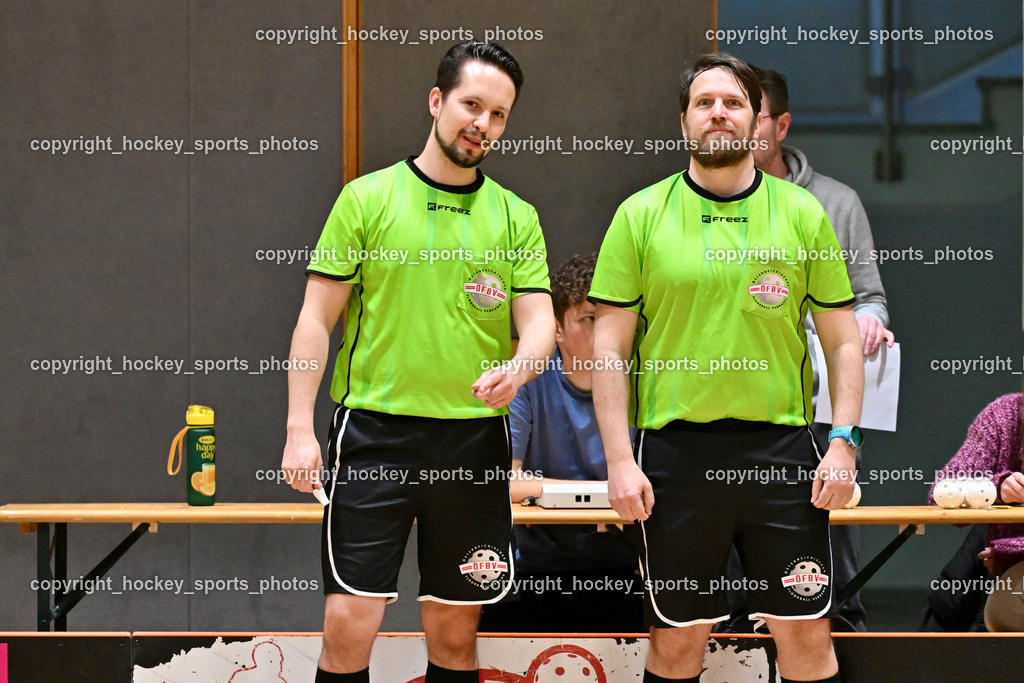KAC Floorball vs. VSV Unihockey | Lukas Jakoubek Referee,  Andreas Gassner Referee, KAC Floorball vs. VSV Unihockey, KAC Floorball vs. VSV Unihockey am 21.03.2026 in Klagenfurt (Ballspielhalle Waidmannsdorf), Austria, (Photo by Bernd Stefan)