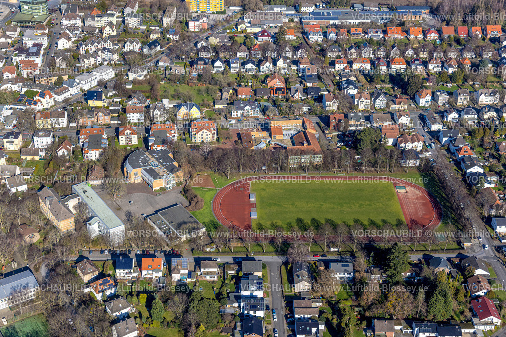Unna230213929 | Luftbild, Peter-Weiss-Gesamtschule, Pestalozzi-Gymnasium, Herderstadion, Unna, Ruhrgebiet, Nordrhein-Westfalen, Deutschland