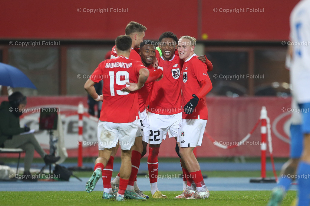 A_LUI_20221120_0017 | SPORT FUSSBALL TESTSPIEL  ÖSTERREICH VS ITALIEN
IM BILD: Torjubel (Österreich),


FOTO:FOTOLUI/UW
