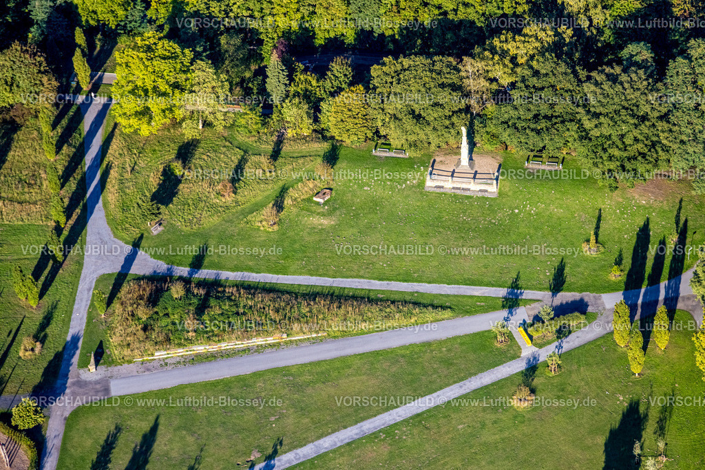 Hamm250904681 | Luftbild, Exerzierplatz mit Kriegerdenkmal, Germania-Denkmal für die Gefallenen des Deutsch-Französischen Krieges 1870/71, historische Sehenswürdigkeit, Mitte, Hamm, Ruhrgebiet, Nordrhein-Westfalen, Deutschland