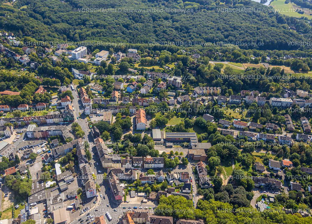 Witten220809168 | Luftbild, Overbergschule und Bruchschule, am Waldrand Seniorenzentrum und Kinderheim Egge, Witten, Ruhrgebiet, Nordrhein-Westfalen, Deutschland