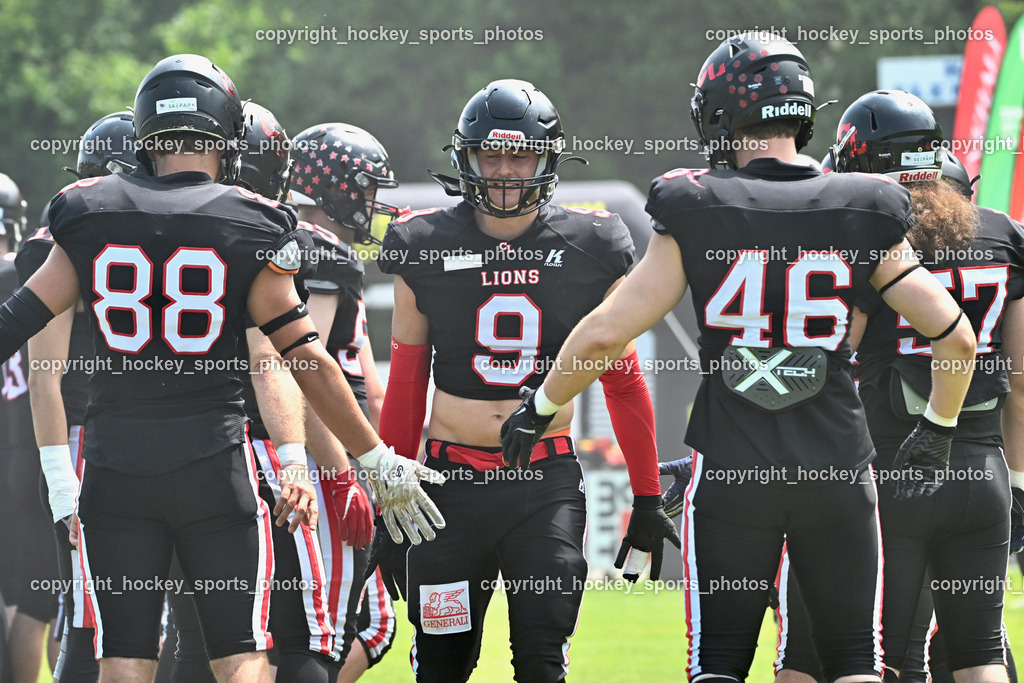 Carinthian Lions vs. Cineplexx Blue Devils | #9 Donesch Mathias Carinthian Lion, Carinthian Lions vs. Cineplexx Blue Devils, Carinthian Lions vs. Cineplexx Blue Devils am 09.06.2025 in Klagenfurt (ASV Sportplatz), Austria, (Photo by Bernd Stefan)