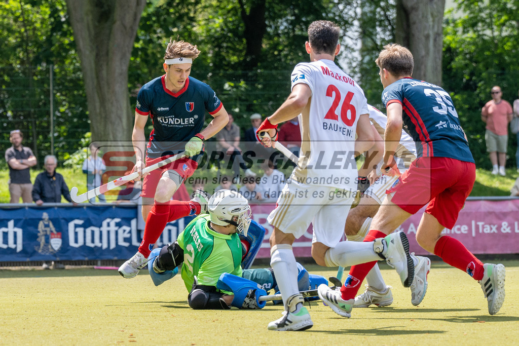 SFE_20230521_0122 | 1. Bundesliga Hockey Viertelfinale 3 Herren Rot-Weiss Köln - Berliner HC am 21.05.2023 in Köln (KTHC Stadion Rot-Weiss Köln Tennis and Hockey Club), Photo: Stephan Fehrmann 2023 (Sports-Gallery),Mika Schleu ( Tormann Bremer HC #1 )