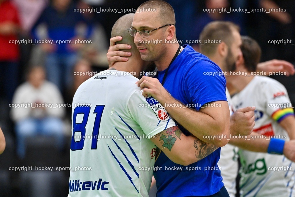 HSG Holding Graz vs. SC Ferlach 16.9.2022 | #81#81 MILICEVIC Adrian, Headcoach SC Ferlach Arnaudovski Risto