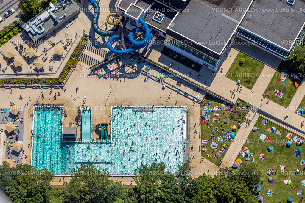 Gevelsberg230709229 | Luftbild, Freibad Schwimm in, Wasserrutsche, Klostermark, Gevelsberg, Ruhrgebiet, Nordrhein-Westfalen, Deutschland