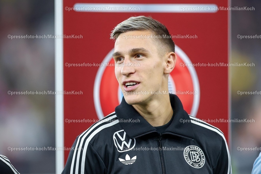 DFB10102502077 | 10.10.2025, Fußball, Länderspiel, Deutschland - Luxemburg, UEFA WM-Qualifikation, 2025/2026, Gruppe A, PreZero Arena in Sinsheim: Nico Schlotterbeck (GER #15) DFB regulations prohibit any use of photographs as image sequences and or quasi-video.