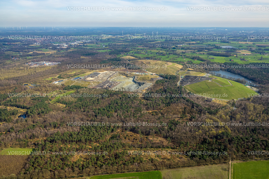 Huenxe240309999 | Luftbild, Sonderabfalldeponie Hünxe-Schermbeck der AGR mbH, Hermann Nottenkämper GmbH Entsorgungsunternehmen, Gartrop, Hünxe, Nordrhein-Westfalen, Deutschland