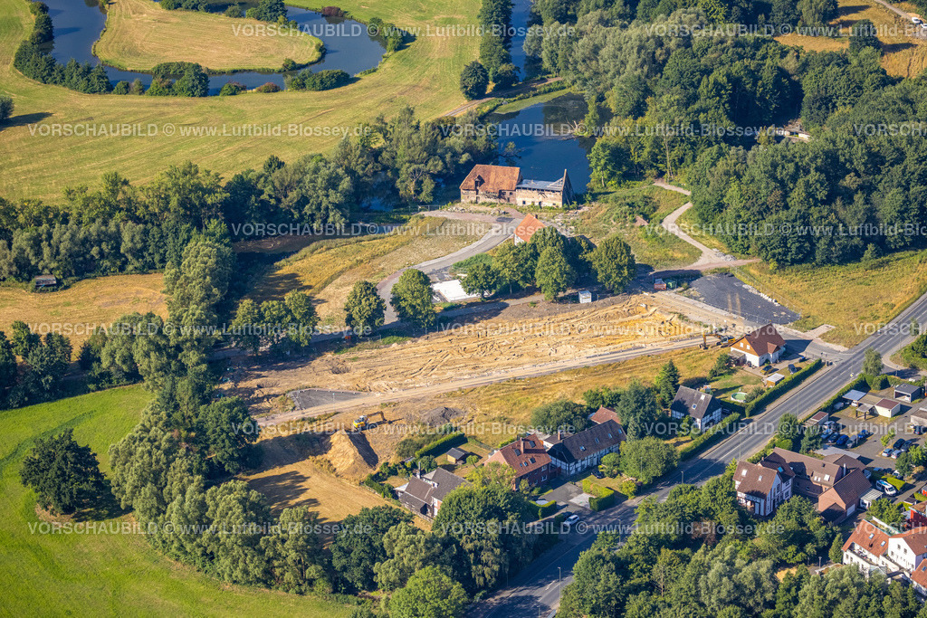 Hamm220700060 | Luftbild, Baugebiet Schlossmühle, Mühlengraben und Mühlenteich, An der Schlossmühle, Hamm, Ruhrgebiet, Nordrhein-Westfalen, Deutschland