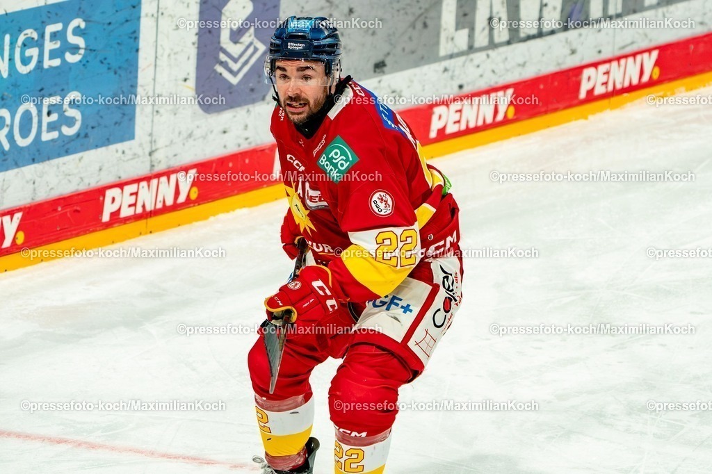 xKKUx01032601026 | 01.03.2026, xkkux, Eishockey, DEL2, Düsseldorfer EG - Bietigheim Steelers, PSD Bank Dome Düsseldorf: Erik Bradford (DEG #22) 