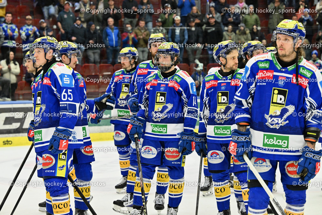 EC IDM WÄRMEPUMPEN VSV vs. MOSER MEDICAL GRAZ99ERS | Hängende Köpfe EC VSV, #65 Michael Kernberger EC VSV, #22 Nikita Scherbak EC VSV, #42 Alex Wall EC VSV, #14 Johannes Tschurnig EC VSV, EC IDM WÄRMEPUMPEN VSV vs. MOSER MEDICAL GRAZ99ERS, EC IDM WÄRMEPUMPEN VSV vs. MOSER MEDICAL GRAZ99ERS am 17.03.2026 in Villach (Stadthalle Villach), Austria, (Photo by Bernd Stefan)