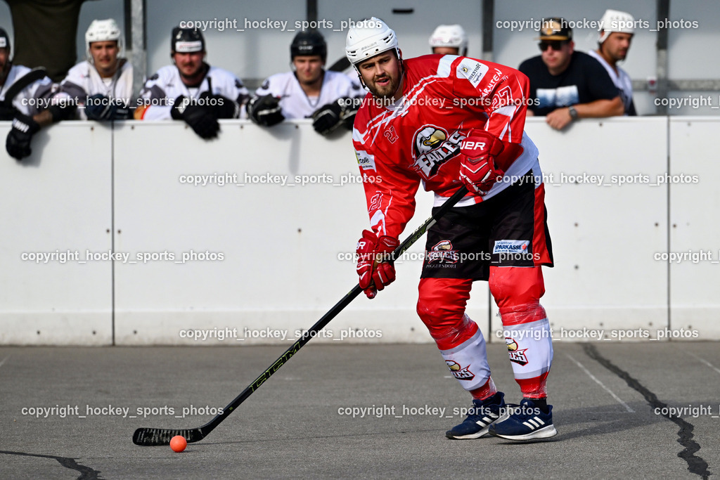 VAS Ballhockey vs. HSC Eagles Poggersdorf | #27 Goritschnig Martin, VAS Ballhockey vs. HSC Eagles Poggersdorf, VAS Ballhockey vs. HSC Eagles Poggersdorf am 14.07.2024 in Villach (Alpen Arena ), Austria, (Photo by Bernd Stefan)