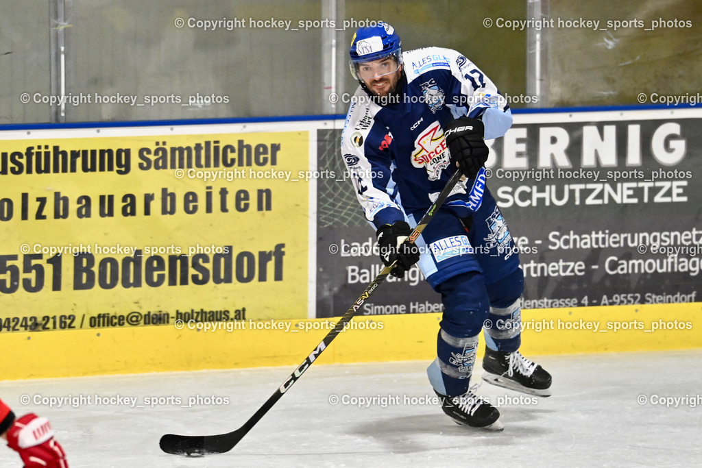 ESC Steindorf vs. ESV Ferlach | #12 Petrik Benjamin ESC Steindorf, ESC Steindorf vs. ESV Ferlach, ESC Steindorf vs. ESV Ferlach am 19.10.2024 in Steindorf (Ossiachersee Halle), Austria, (Photo by Bernd Stefan)