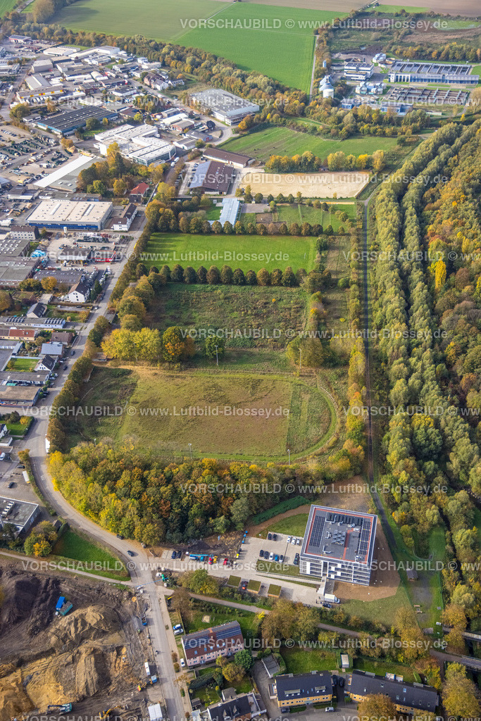 Kamen221012593 | Luftbild, geplantes Baugebiet am Gewerbegebiet Hemsack, altes Sportzentrum, Kamen, Ruhrgebiet, Nordrhein-Westfalen, Deutschland