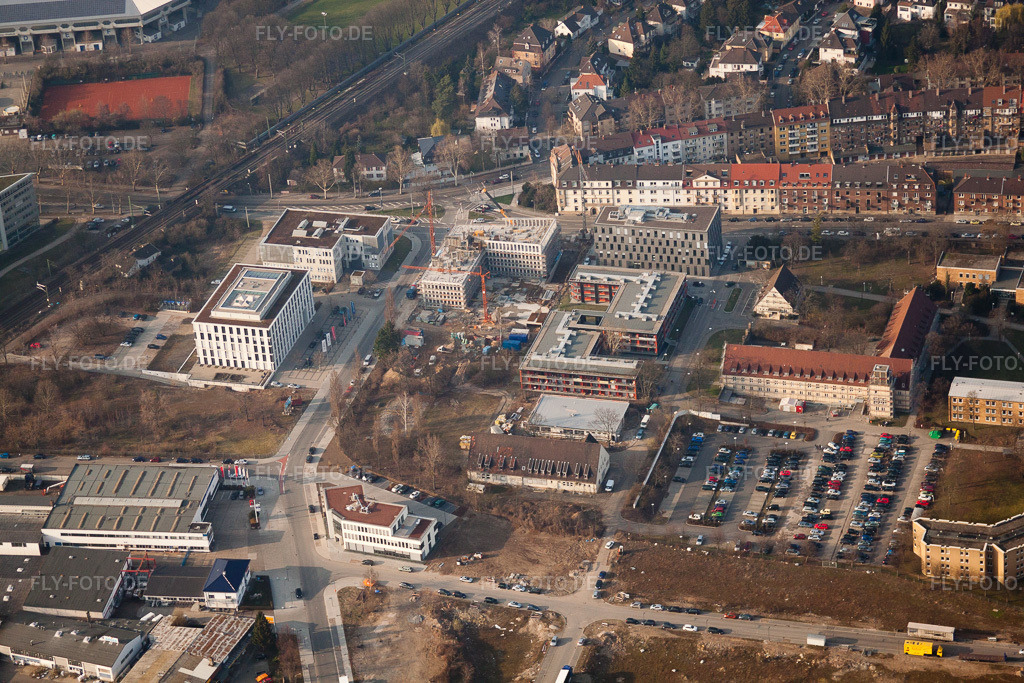 Luftbild: Neuostheim, Projekt EASTSITE der B.A.U. Bauträgergesellschaft mbH im Ortsteil Neuostheim in Mannheim im Bundesland Baden-Württemberg in Deutschland. Foto: IMG_25198.jpg vom 23.03.2010 durch Werner Riehm/FLY-FOTO.de