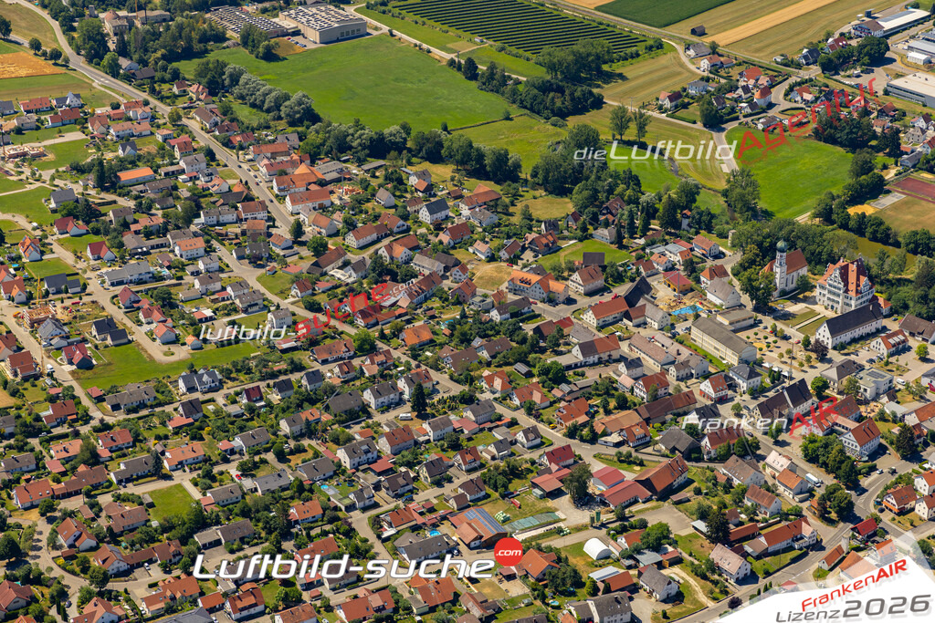 Die Luftaufnahme Niederraunau - Krumbach wurde 2022 vom Flugzeug aus (keine Drohne) erstellt. Hohe Auflösung -für große Poster und Wandbilder geeignet - Garantiert!