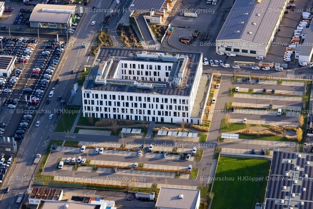 Luftbild Moers-5757 | Luftbildfotografie Unternehmens-Verwaltungsgebäude der ENNI-Gruppe auf dem Gelände der alten Schreinerei Cleve auf dem Jostenhof-Areal Am Jostenhof in Moers - Realisiert mit Pictrs.com