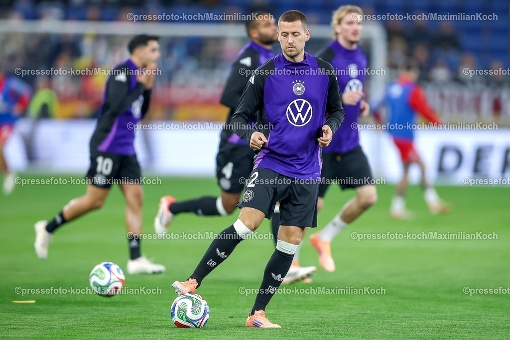 DFB10102501042 | 10.10.2025, Fußball, Länderspiel, Deutschland - Luxemburg, UEFA WM-Qualifikation, 2025/2026, Gruppe A, PreZero Arena in Sinsheim: Waldemar Anton (GER #02) DFB regulations prohibit any use of photographs as image sequences and or quasi-video.