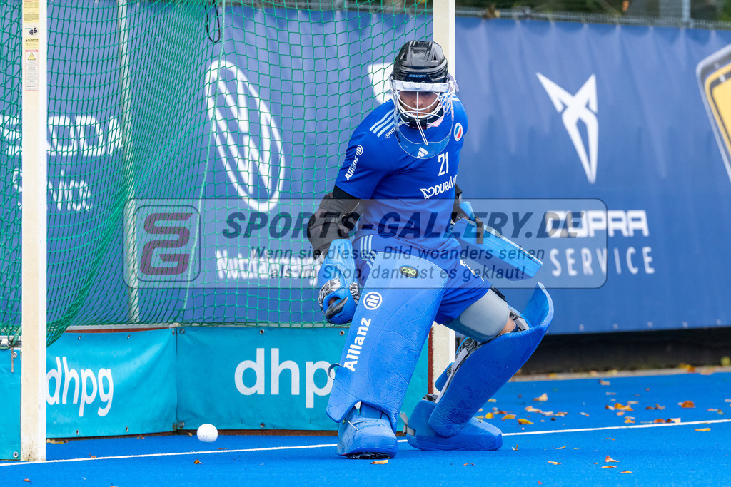 HK_20241012_107311 | 1. Bundesliga Herren Crefelder HC - Mannheimer HC am 12.10.2024 Crefelder HTC , CHTC, Krefeld , Adrian Rafi Torwart ( Mannheimer HC #21 )