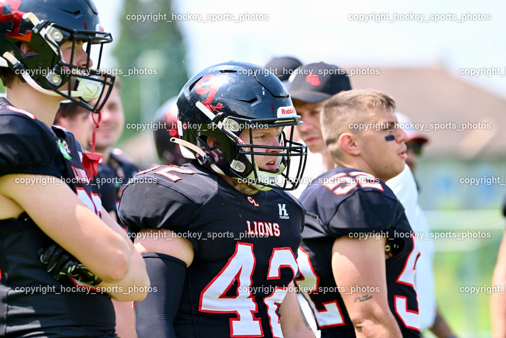 Carinthian Lions vs. Cineplexx Blue Devils | #42 Mittag Nico Carinthian Lion, Carinthian Lions vs. Cineplexx Blue Devils, Carinthian Lions vs. Cineplexx Blue Devils am 09.06.2025 in Klagenfurt (ASV Sportplatz), Austria, (Photo by Bernd Stefan)