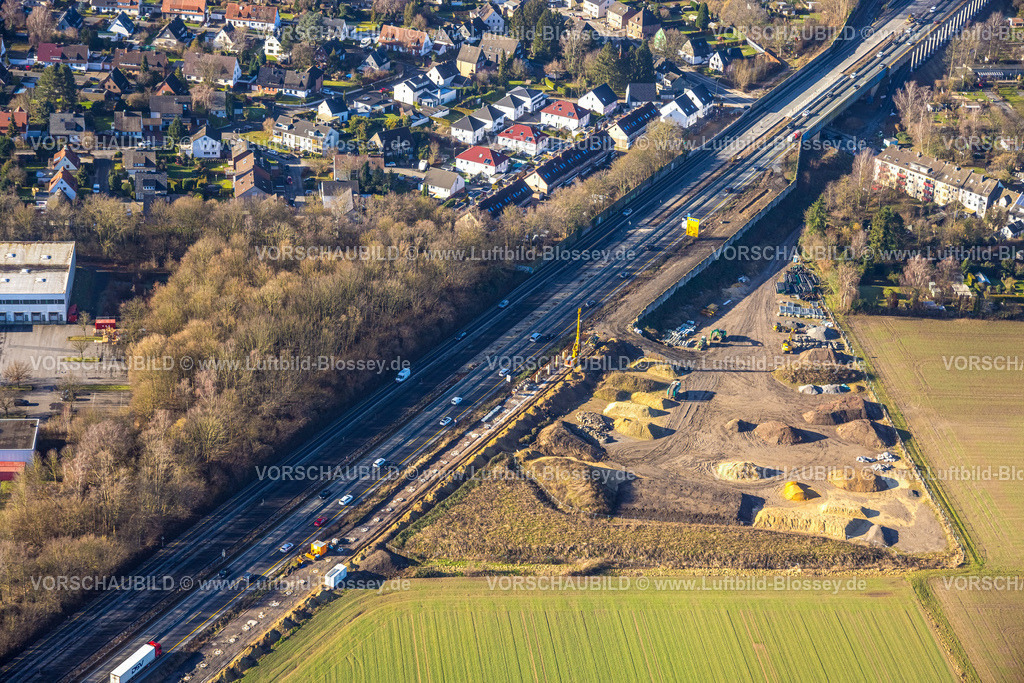 Dortmund240100665 | Luftbild, Baustelle am Westfalendamm Kolonie Neuasseln, Verkehrssituation, Aplerbeck, Dortmund, Ruhrgebiet, Nordrhein-Westfalen, Deutschland