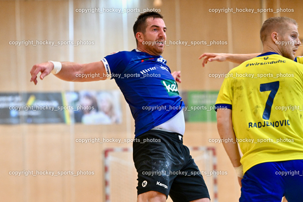 SC Ferlach vs. UHC Hollabrunn | #93 Nosan Blaz SC Ferlach, #7 RADJENOVIC Rade UHC Hollabrunn, SC Ferlach vs. UHC Hollabrunn, SC Ferlach vs. UHC Hollabrunn am 20.09.2025 in Ferlach (Ballspielhalle Ferlach), Austria, (Photo by Bernd Stefan)