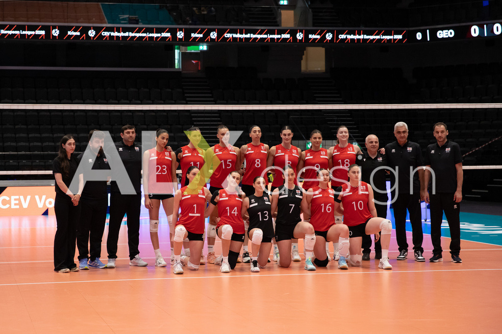 Georgia v Switzerland - CEV European League Women | KRIENS, SWITZERLAND - JUNE 12: Georgia Team before the CEV European League match between Georgia and Switzerland at Pilatus Arena on June 12, 2026 in Kriens, Switzerland. - Realisiert mit Pictrs.com